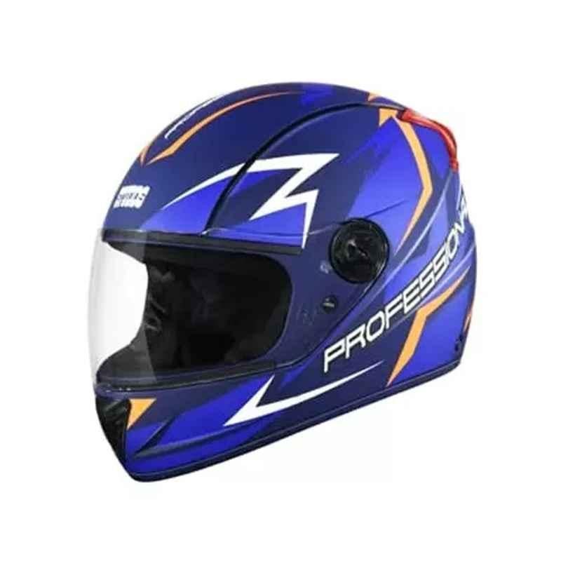 Studds Professional D1 Decor Plastic Matt Blue Full Face Helmet, Size: 600 mm