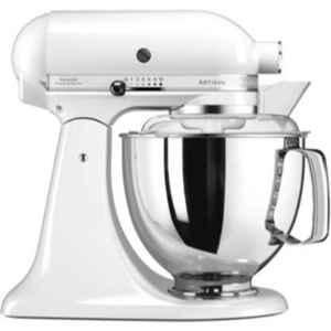 Kitchenaid Artisan Design 300W 4.8L White Tilt Head Stand Mixer, 5KSM150PSDWH