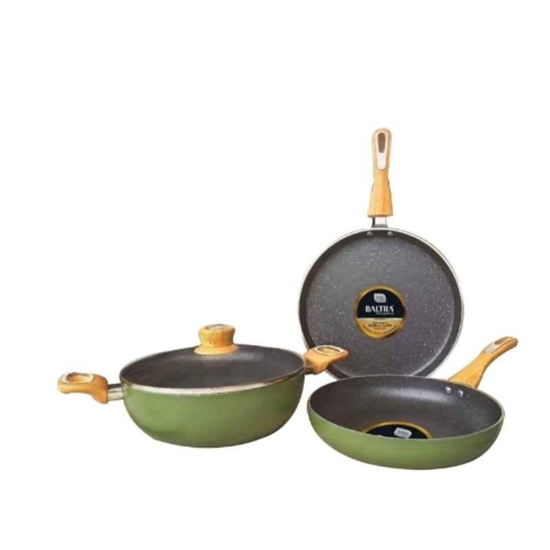 Baltra 4 Pcs Aluminum Green Non-Stick Induction Bottom Cookware Set, BTN-301