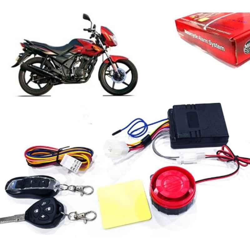 Auto Pearl 12V Black Two-Way Anti Theft Motorcycle Alarm Kit with 2 Pcs Remote for Flame DS 125
