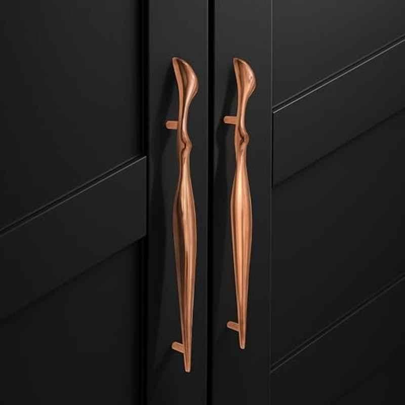Plantex 160mm Zinc Rose Gold PVD Finish Pull Cabinet Handle for Home & Office, APS-DTC-9136-RG-160MM-PK-2 (Pack of 2)