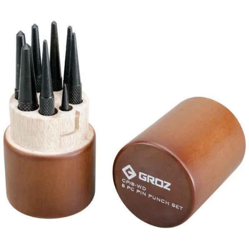 Groz CP/8/WD/ST 8 Pcs Round Head Centre Punches Set, 25120