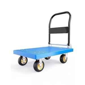 Nutronics 200kg Plastic Foldable Moving Platform Hand Trolley with 360 deg Swivel Wheels, NS HT-200kg