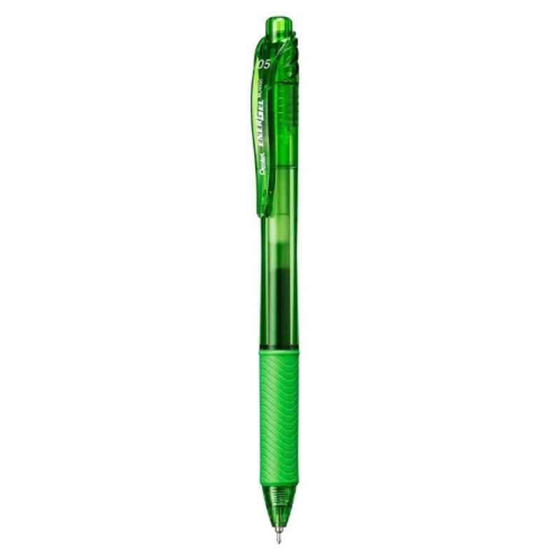 Pentel Energel-X 0.5mm Lime Green Needle Tip Retractable Pen, PE-BLN105-KH (Pack of 12)