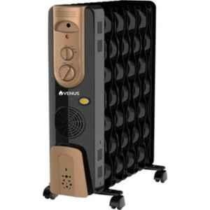 Venus 11 Fin Black & Brown Oil Filled Radiator, OFR-11