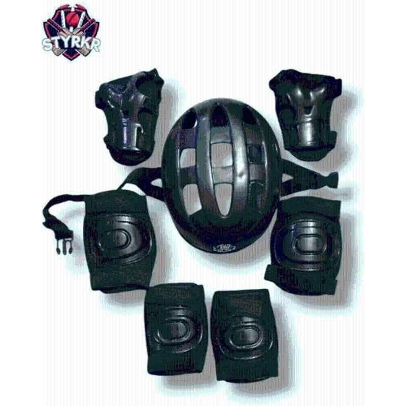 STYRKR Black New Protective Skating/Cycling Guard Kit | Multi Sport Gear for Kids 173 Cycling Kit
