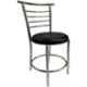 RW Rest Well RW-158 Leatherette Black Ergonomic Dining Chair with Steel Chrome Finish (Pack of 2)