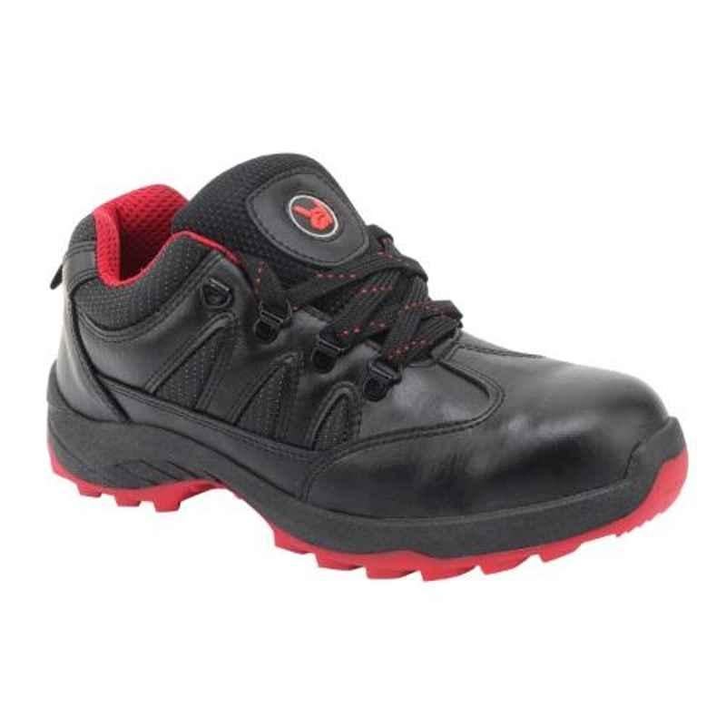 Hillson Swag 1903 Robust Synthetic Leather Steel Toe Black Work Safety Shoes, Size: 8