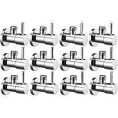 Senkiddpro Turbo Stainless Steel Chrome Finish Wall Mounted Angle Cock (Pack of 12)
