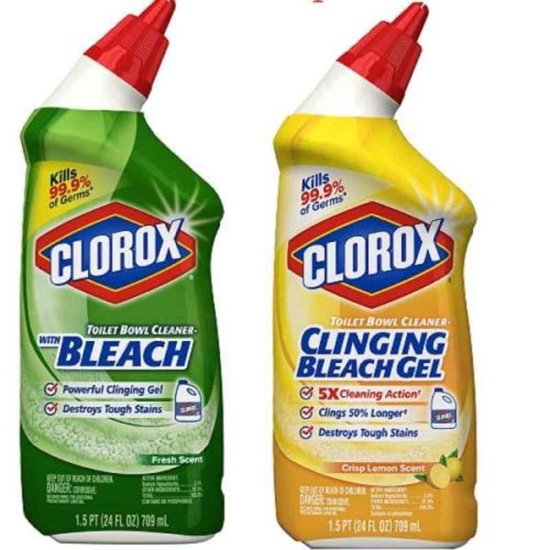 Clorox 709ml Fresh & Crisp Lemon Scent Toilet Bowl Cleaner (Pack of 2)