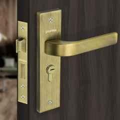 Plantex Heavy-Duty Door Lock Set Main Door Lock Handle Set/ 6-Lever Lock Mechanism with 3 Years of Warranty/Mortise Lock with 3 Keys, Brass Lock Body & Cylinder8107 Antique Brass