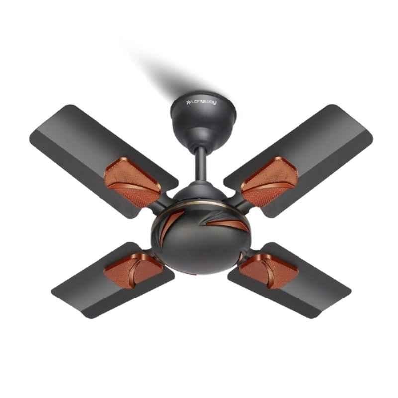 Longway Creta 50W Smoke Brown Energy Saving 4 Blade Ceiling Fan, Sweep: 600 mm