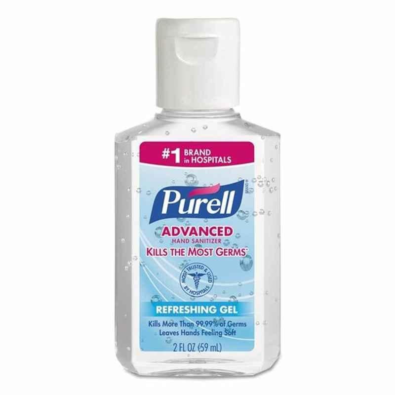 Purell Advanced Refreshing Gel Hand Sanitizer, 9605-24, 59ml, Clear