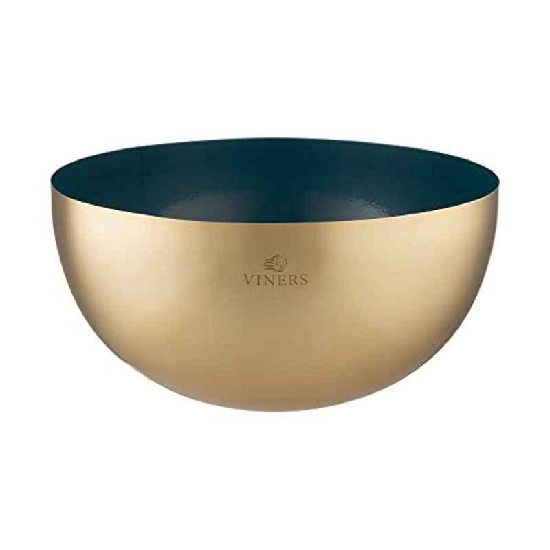 Viners 25cm Stainless Steel Blue & Gold 2 Tone Serving Bowl, 302.238