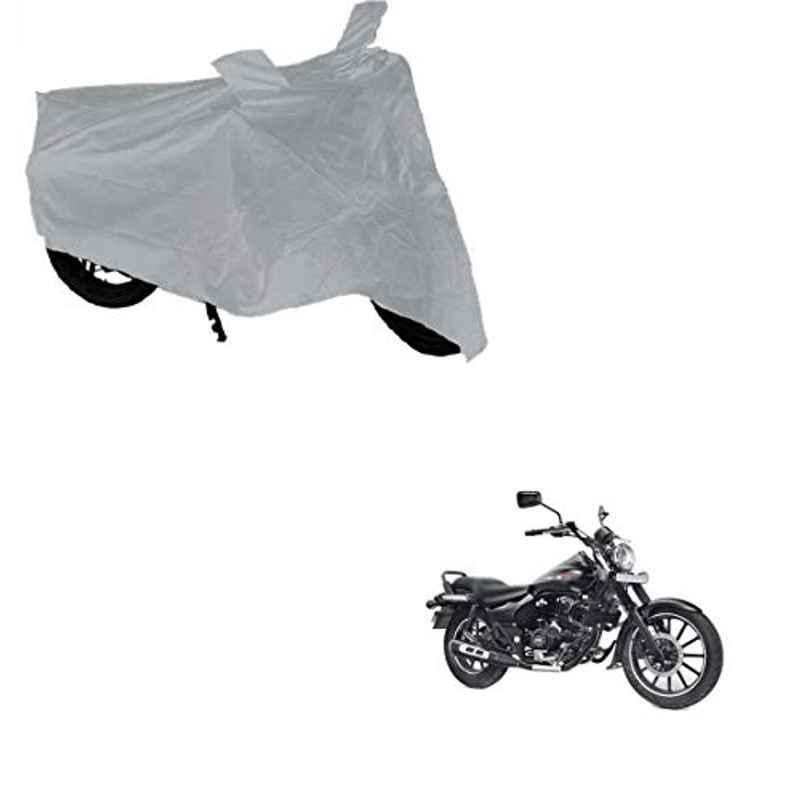 Kozdiko Silver Bike Body Cover with Mirror Pockets for Bajaj Avenger 220 Street, koz_67826