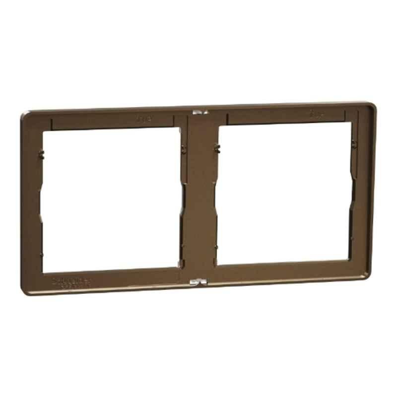 Schneider Electric Unica X 2 Gangs Antique Brass Matt Finish Cover Frame, NUX_21_AB