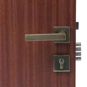 Handle Waala Rose LB-201 60mm Stainless Steel Antique Brass Finish Both Side Key Mortise Door Lock Set