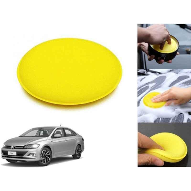 Auto Pearl Polyurethane Beige Washing & Waxing Polish Foam Sponge for Virtus 2022