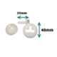 Elegant Casa 48mm Round White Toilet Seat Cover Hinges