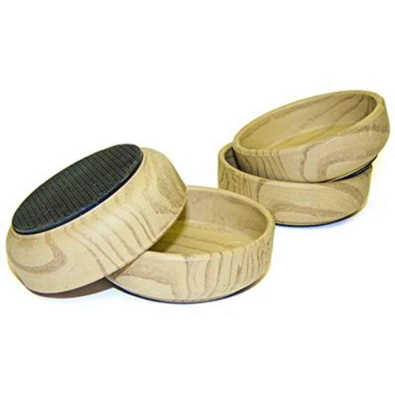 2-3/8 inch Wood Non-Skid Base Furniture Cups (Pack of 4)