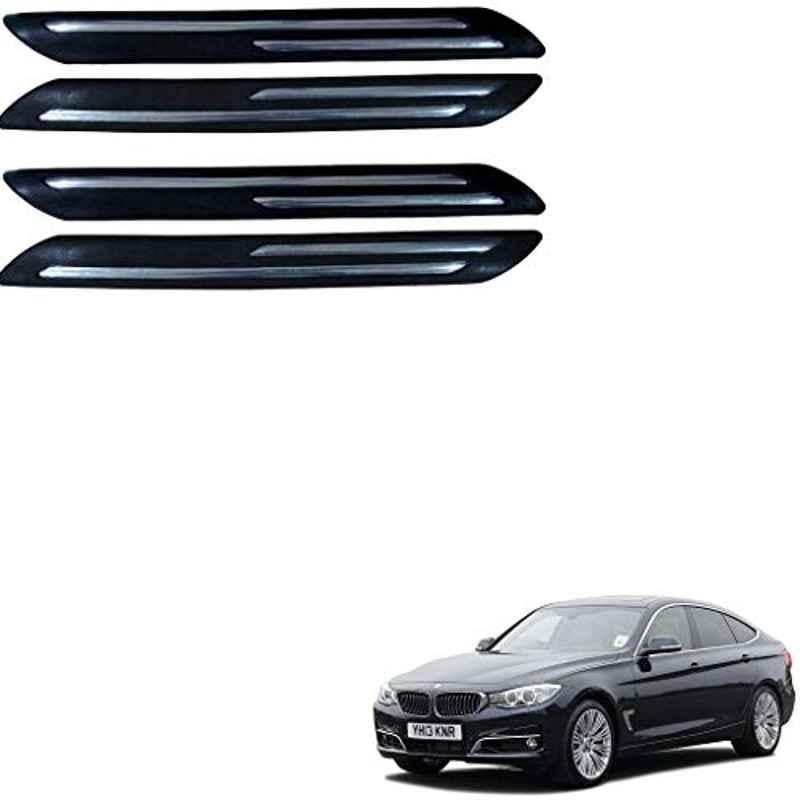 Kozdiko 4 Pcs Double Chrome Bumper Protector Black Set for BMW 3 GT