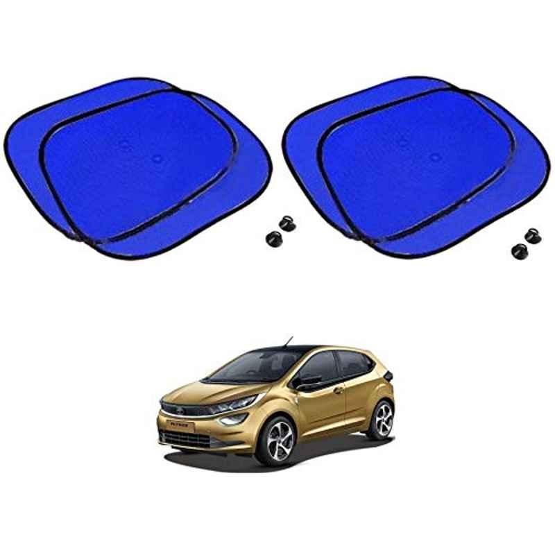 Kozdiko 4 Pcs Blue Chipkoo Car Window Sunshade Curtain Set for tata Altroz, koz_82986