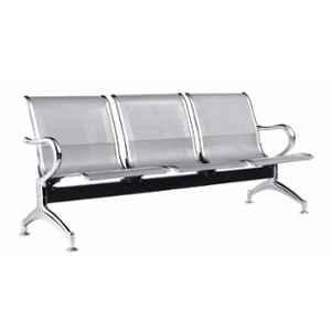 Yes Kay Three Seater Chrome Finish Waiting Chair