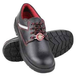 Liberty Warrior Genuine Leather Red & Black Steel Toe Safety Shoes, 9822-01, Size: 7