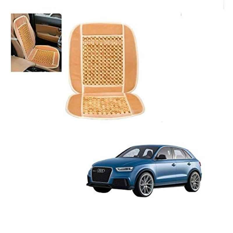 Kozdiko Wooden Bead Seat with Beige Velvet Border for Audi Q3