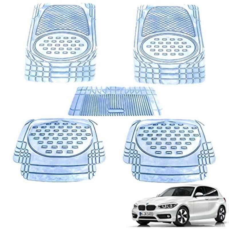 Kozdiko 5 Pcs 6605 PVC & Rubber Clear Car Foot Mat Set for BMW 1 Series