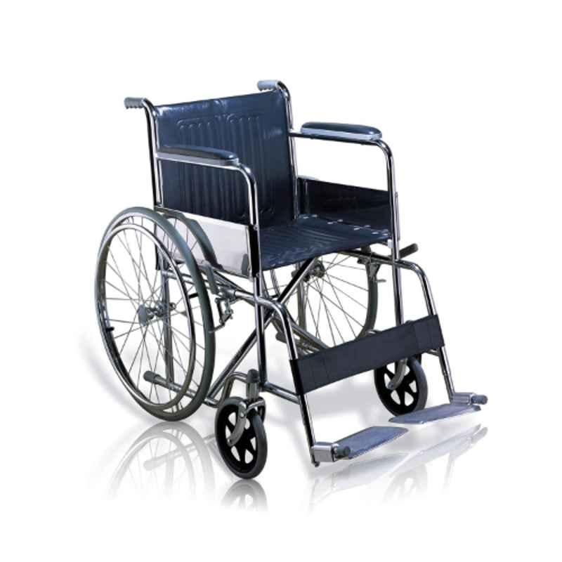 11 Enterprises 42 inch Blue Patient Wheel Chair