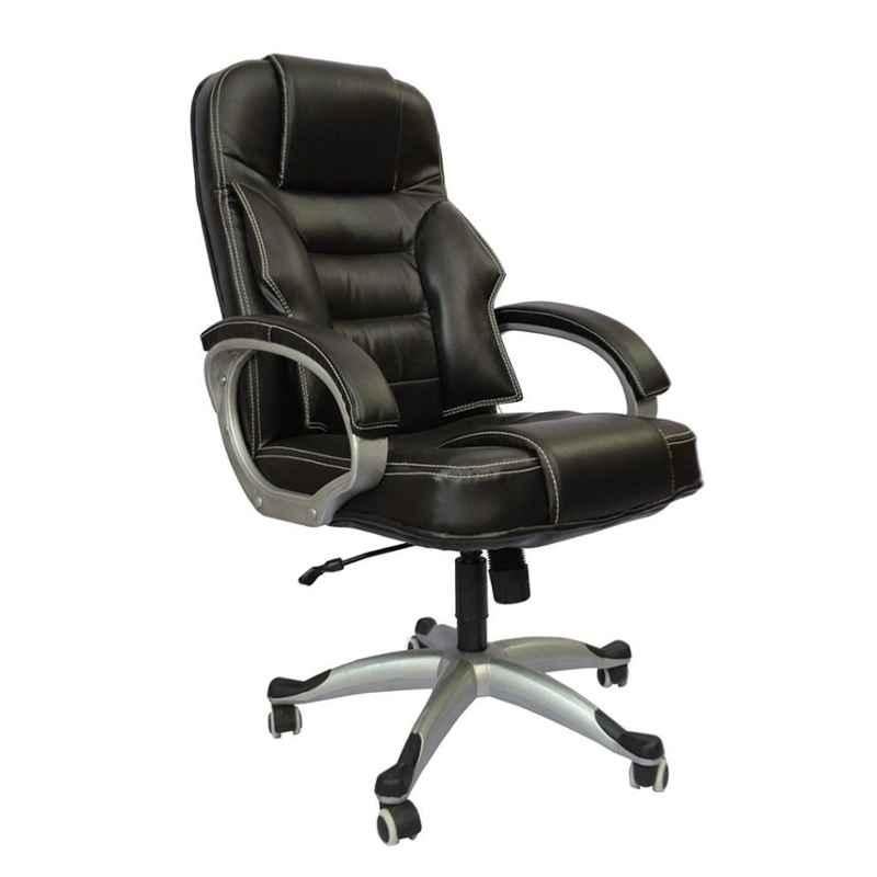 Caddy PU Leatherette Black Adjustable Office Chair with Back Support, DM 90 (Pack of 2)