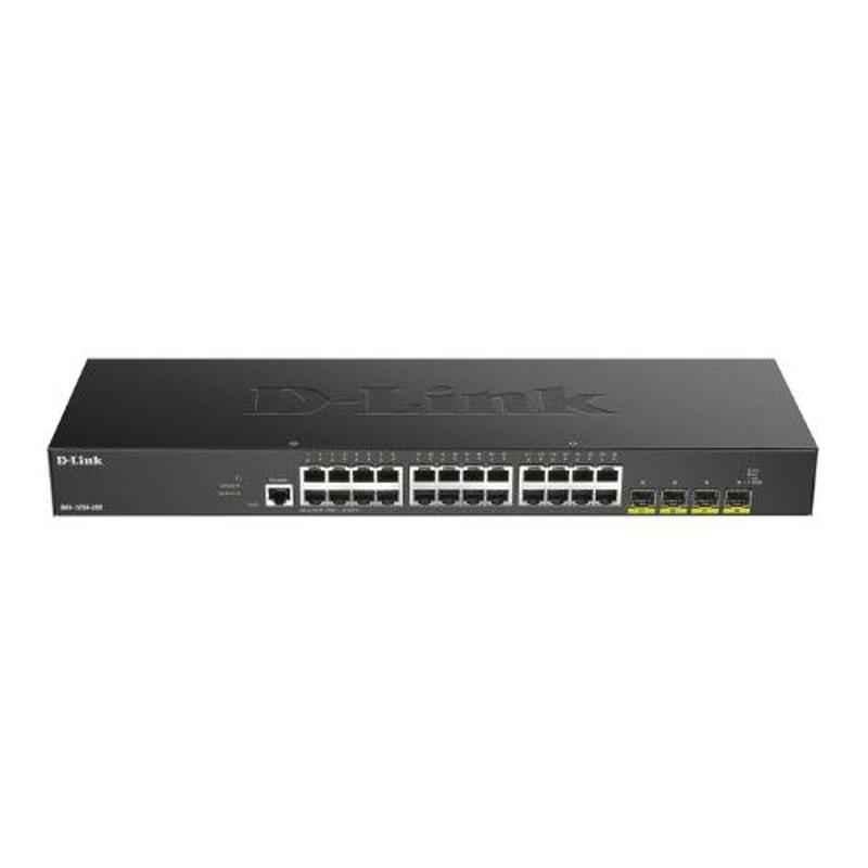 D-Link 24-Ports 10/100/1000Mbps & 4 Ports 10G SFP+ Smart Managed Switch, DGS-1250-28X