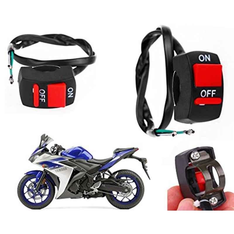 Auto Pearl 7/8 inch 12V Bike Fog Light Handle Bar Switch for Yamaha YZF R3