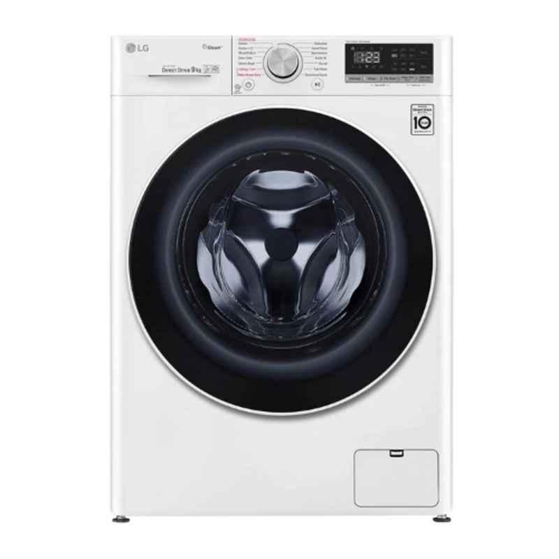LG 9Kg White Front Load Washing Machine
