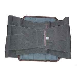 Kudize Lumbar Sacral Double Elastic Grey Back Support Brace, Size: XXL