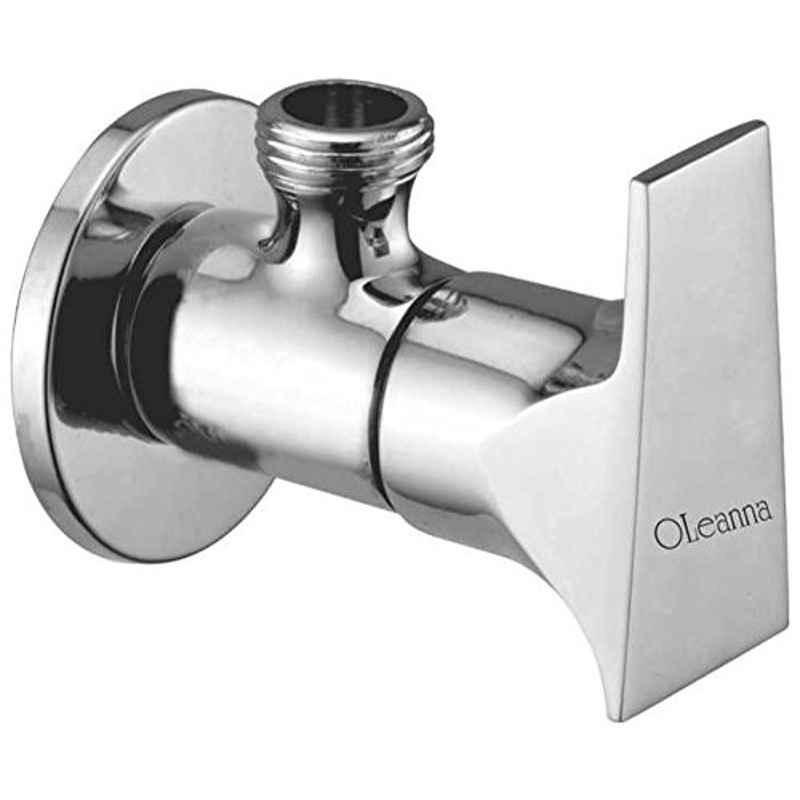 Oleanna Global Brass Silver Angle Valve with Wall Flange