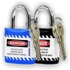 Asian Loto Blue & Black Regular Shackle Jacket Padlock, ALC-LPR-BK (Pack of 2)