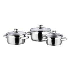 Vinod Bremen 3 Pcs Capsule Bottom Induction Friendly Saucepot Set, BREM3 (Pack of 2)