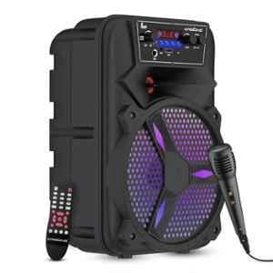 Krisons Stone 1000W Party Bluetooth Speaker with 8 inch Woofer, Free Wired Mic, 4 Hours Playback, RGB Lights & USB Input, 0M-W9UU-5NWM