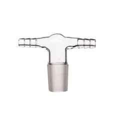 ABGIL B-24 Borosilicate 3.3 Glass Vacuum Inlet Adapter with Two Hose Connections, ABG315