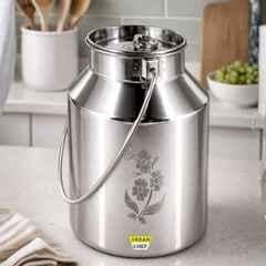 Urban Chef 4 Litre Stainless Steel Jointless Plain Milk & Oil Can with Lid, UC-BRN-4-56