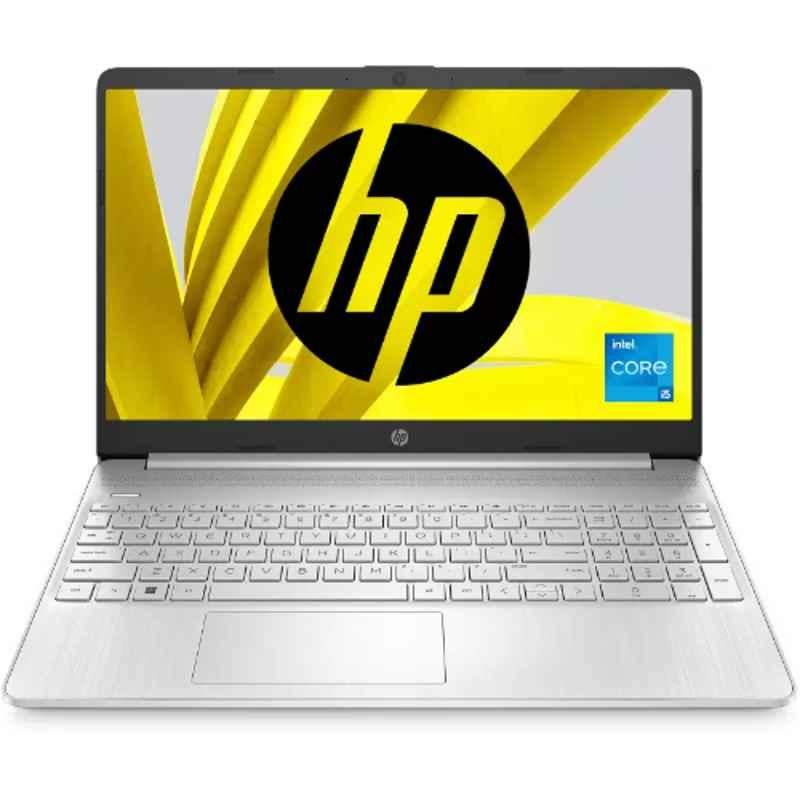 HP 15s Natural Silver Laptop with Intel Core i3-1215U 12th Gen/8GB/512GB SSD/Win 11 Home & 15.6 inch LED Display, 15S-FQ5007TU