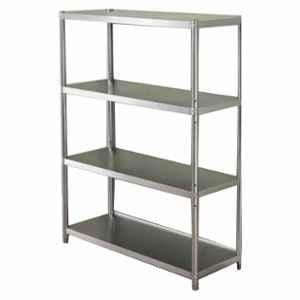 KitchenCraft 90x45x180cm Stainless Steel 304 Rectangular 4 Shelves Storage Rack Including Top