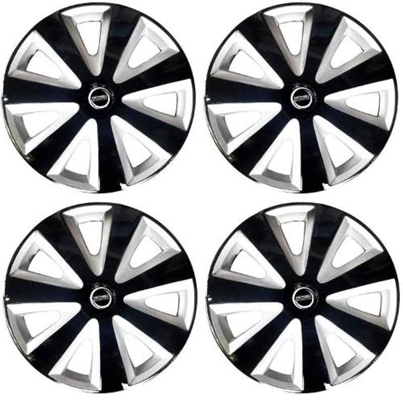 Buy Hotwheelz 4 Pcs 14 inch Black & Silver Wheel Cover Set for