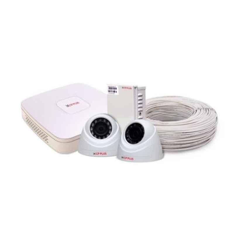 CP Plus 2MP White & Black 2 Dome HD Camera with 4 Channel 720P DVR Kit