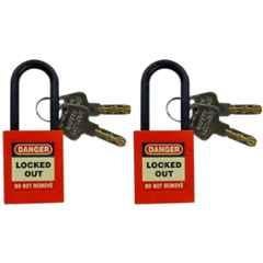 Telly Safety 17 Pcs Polyvinyl Chloride Red Lockout Tagout Safety Lock Kit