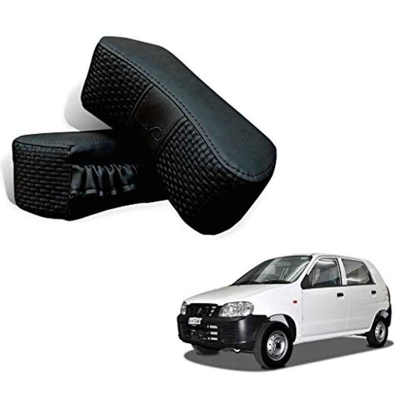 Kozdiko 2 Pcs Memory Foam Black Car Vastra Neck Rest Cushion Set for Maruti Suzuki Alto, koz_5200