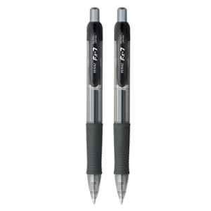 PENAC FX-7 Rubber Grip Black Ball Pen, BA2001-06 (Pack of 2)