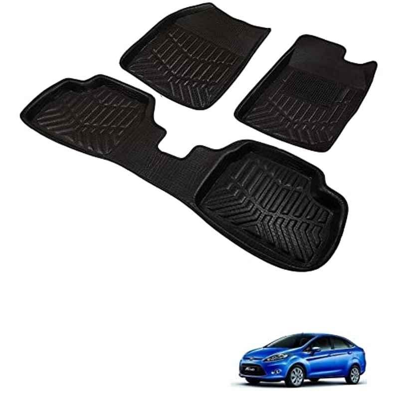 Kozdiko 3D Black Car Foot Mat Set for Ford Fiesta New, dshbdhb309
